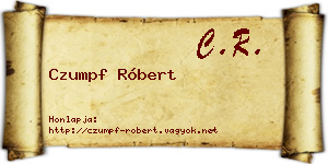 Czumpf Róbert névjegykártya